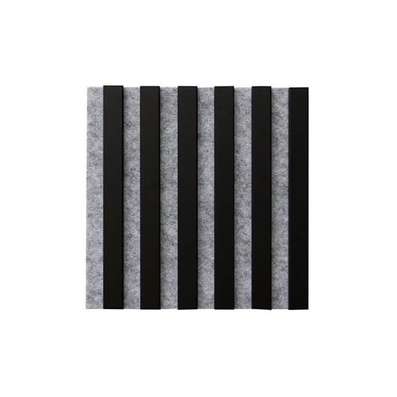 Koka sienas panelis 300 x 300mm (Grey – Matte black)
